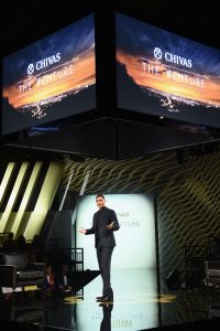 NEW YORK, NY - JULY 14: Host Trevor Noah on stage at Chivas' The Venture Final Event on July 14, 2016 in New York City. (Photo by Michael Loccisano/Getty Images for Chivas The Venture) *** Local Caption *** Trevor Noah